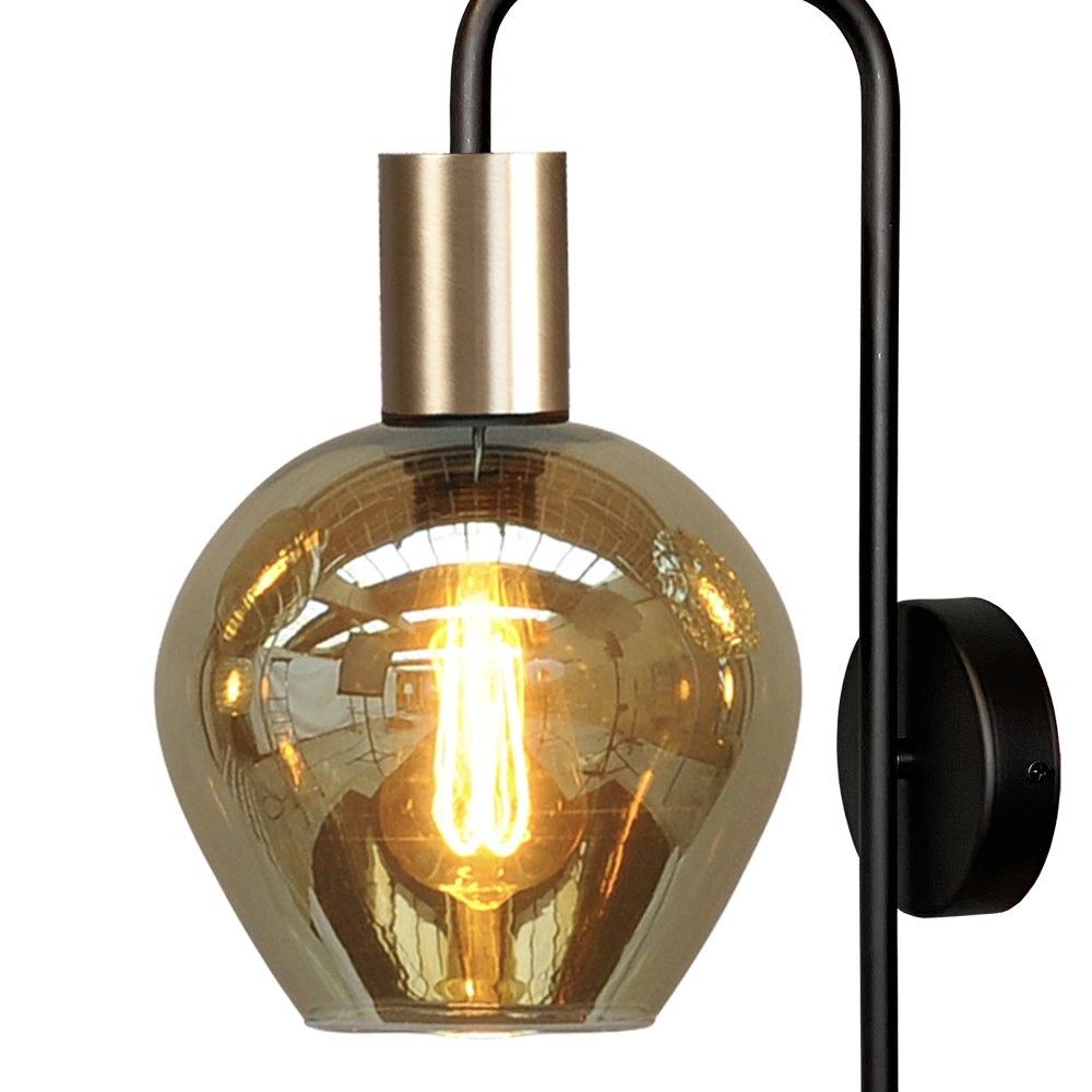 Black wall lamp Bounty with gold fitting Masterlight 8718121251059