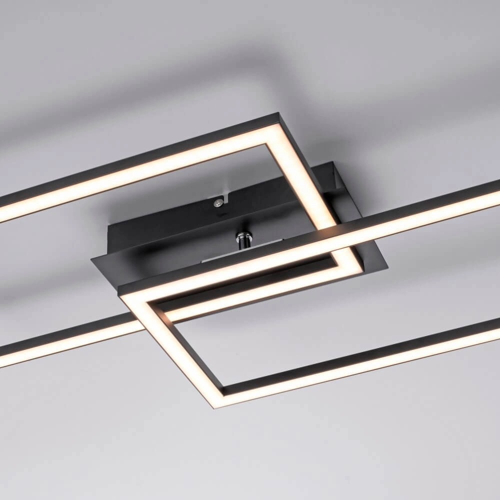 Black ceiling lamp Iven with led Paul Neuhaus 4043689981983