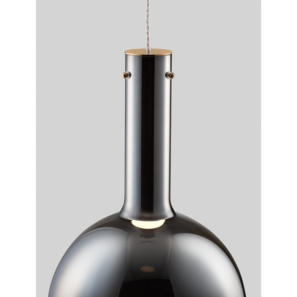 Pendant lamp Nostos smoke glass Ø 30cm Lyora 5212017484185