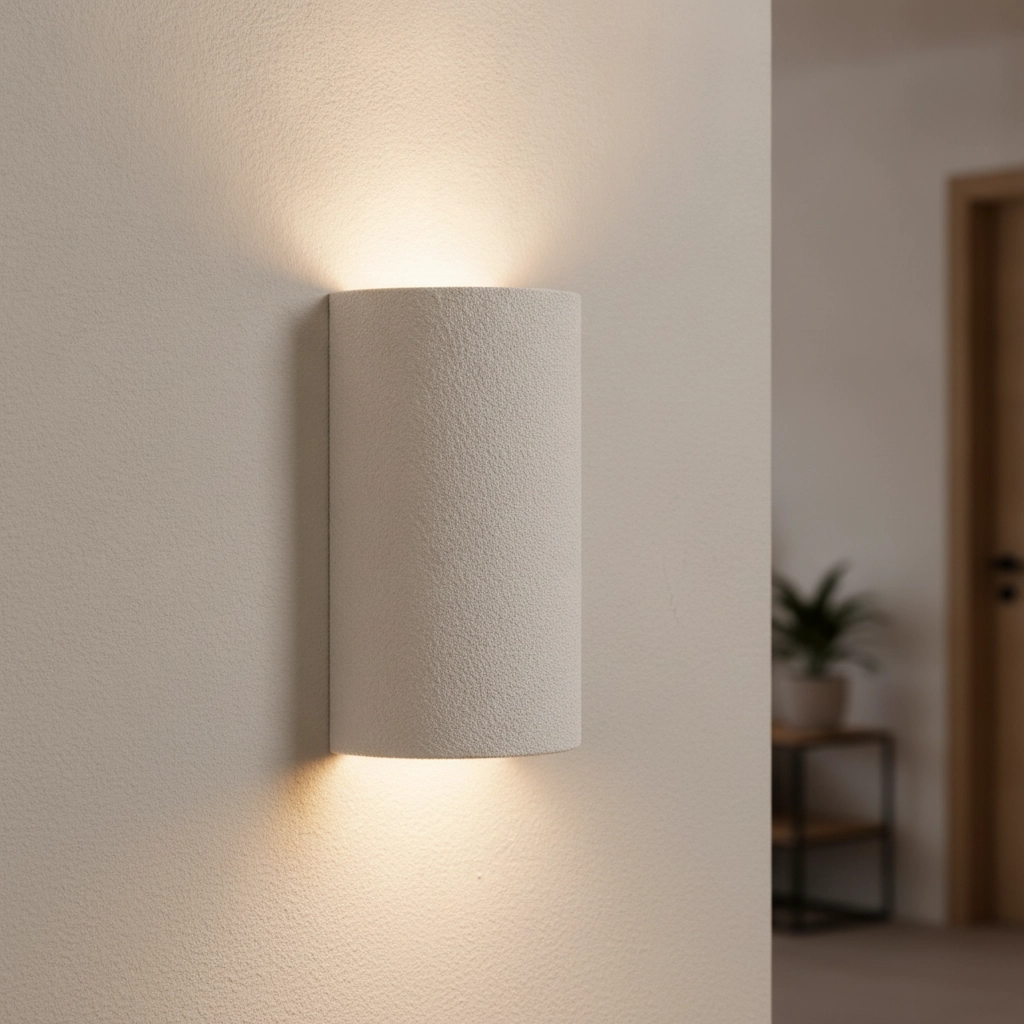 Round wall lamp Luz white