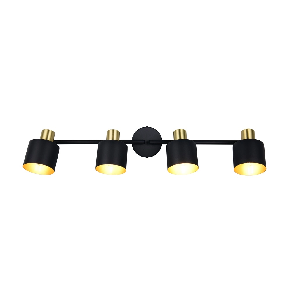Ceiling lamp Eva 4-light black with gold Trio 4017807654677