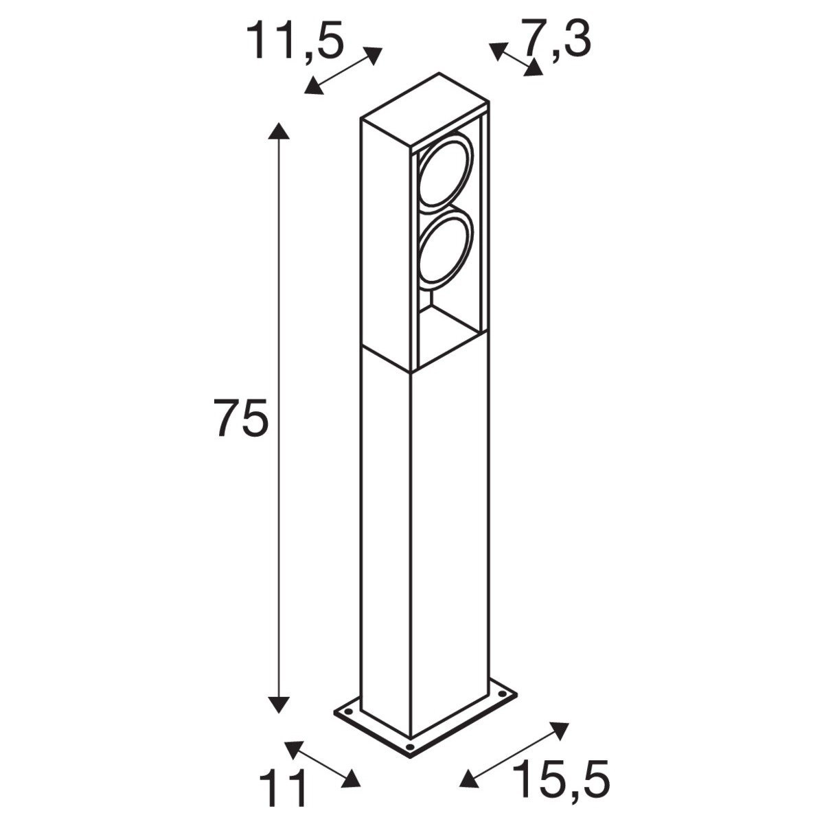 Floor garden lamp Eskina SLV 4024163249010
