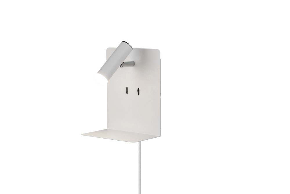 Wall lamp Element with matt white shelf Trio 4017807399875