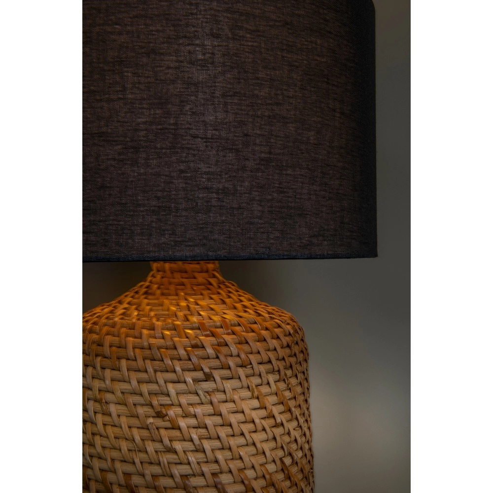 Table lamp Arrah Ø 35cm - seagrass with black cap Premium by Lucide 5411212106124