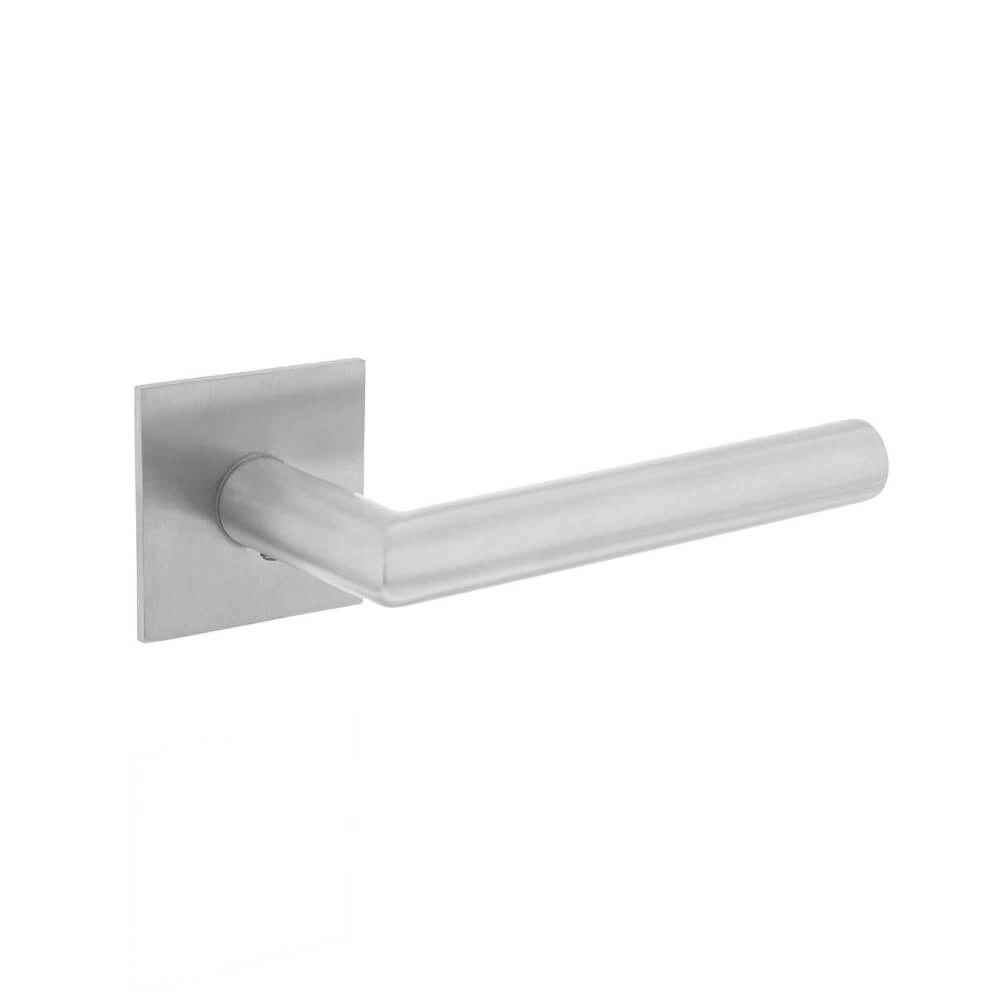 Door handle Hoek 90 Square magnet rosette stainless steel
