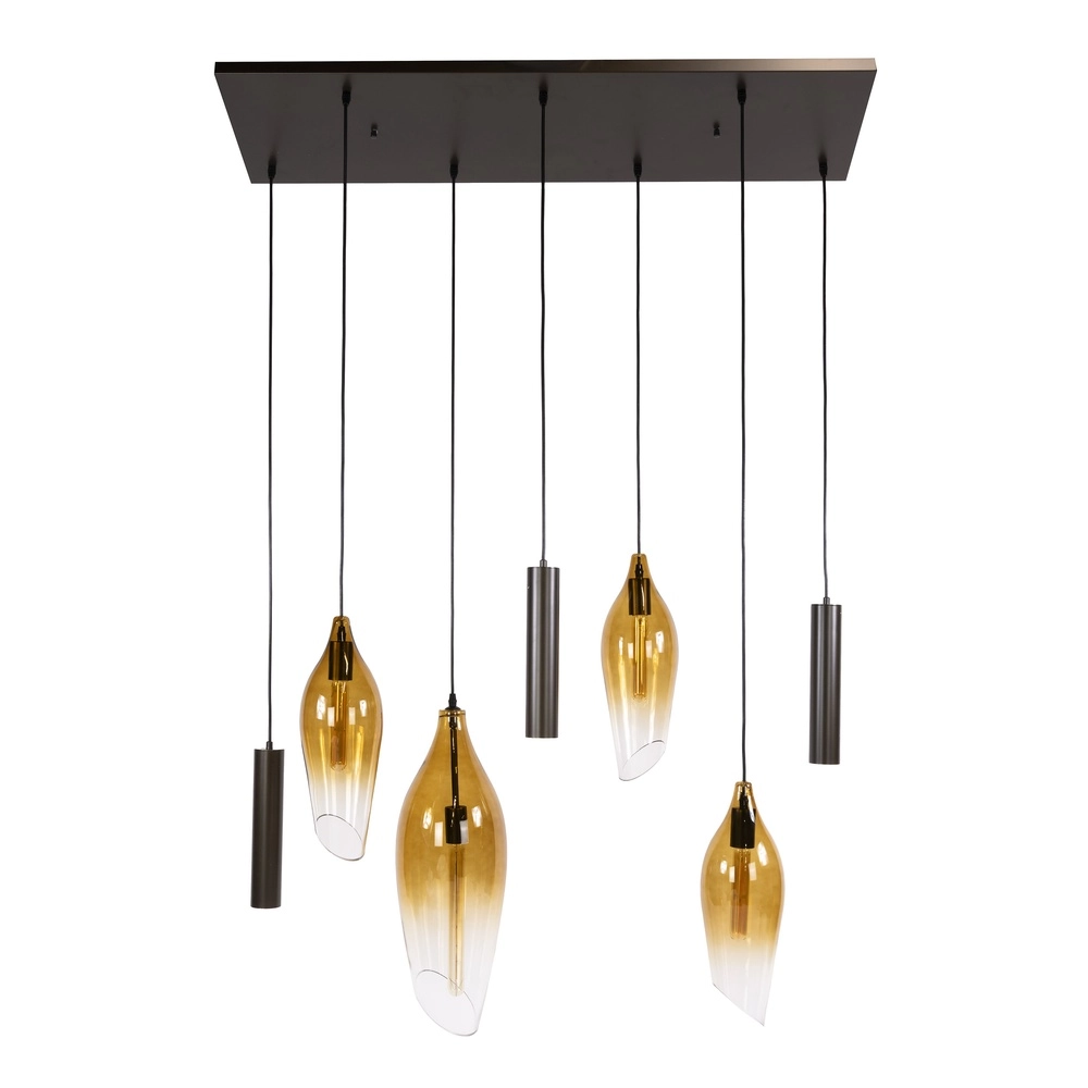 Stylish pendant lamp Cocoon with fading glass Lyora 8716803511941