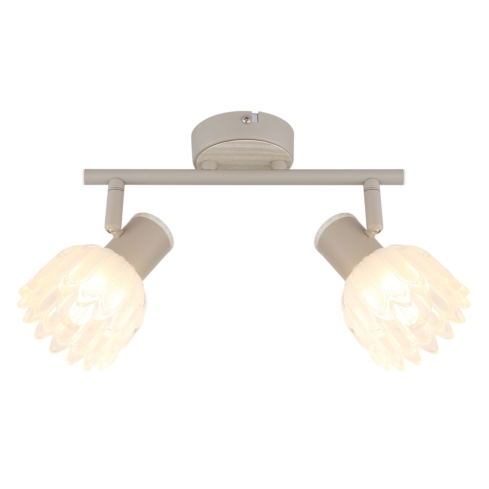 2-light ceiling spotlight Planta sand brown Globo 9007371569939