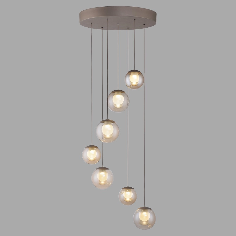 7-light pendant lamp Pure Popup Bronce