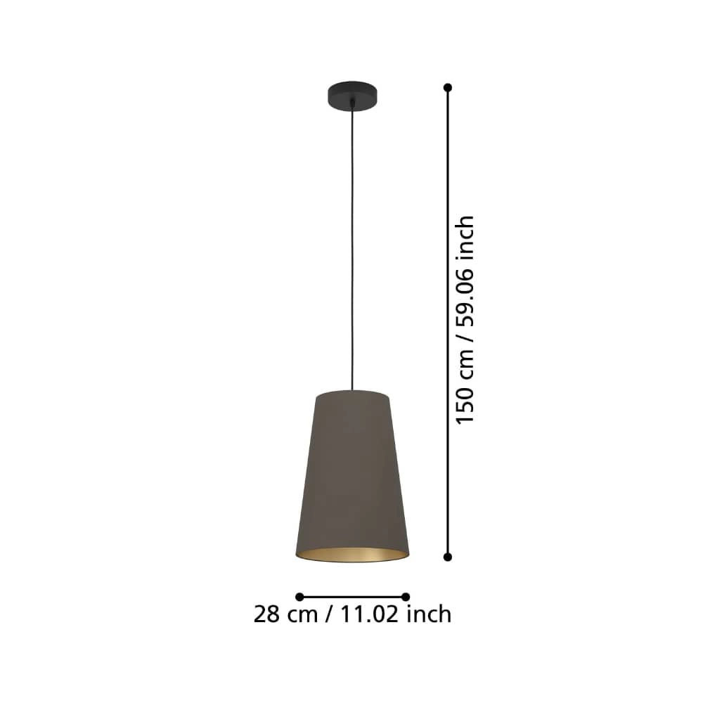 Cappuccino hanging lamp Petrosa Ø 28cm Stars of Light 9008606238170