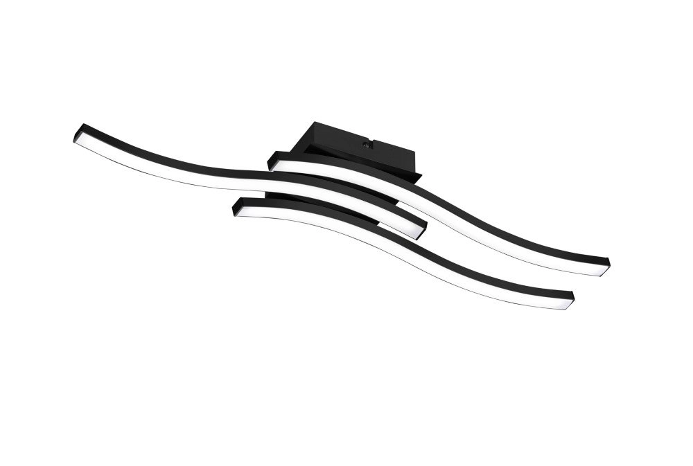Black ceiling lamp Route 3-stripes