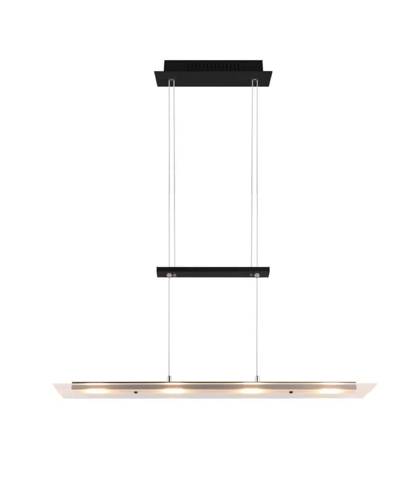 Glass pendant lamp Milos black Trio 4017807588286