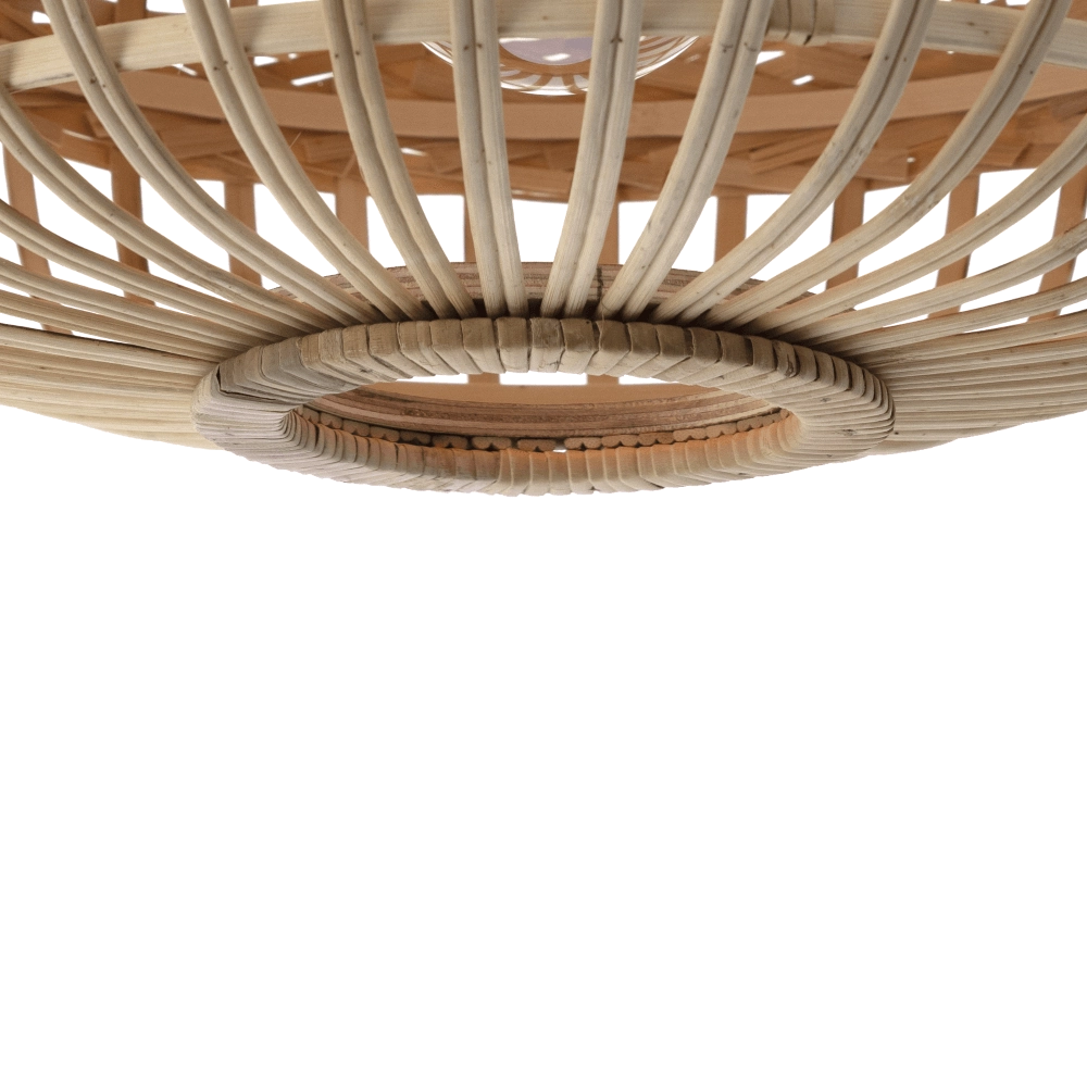 Rattan ceiling lamp Amsfield Ø 45cm Eglo 9002759437237