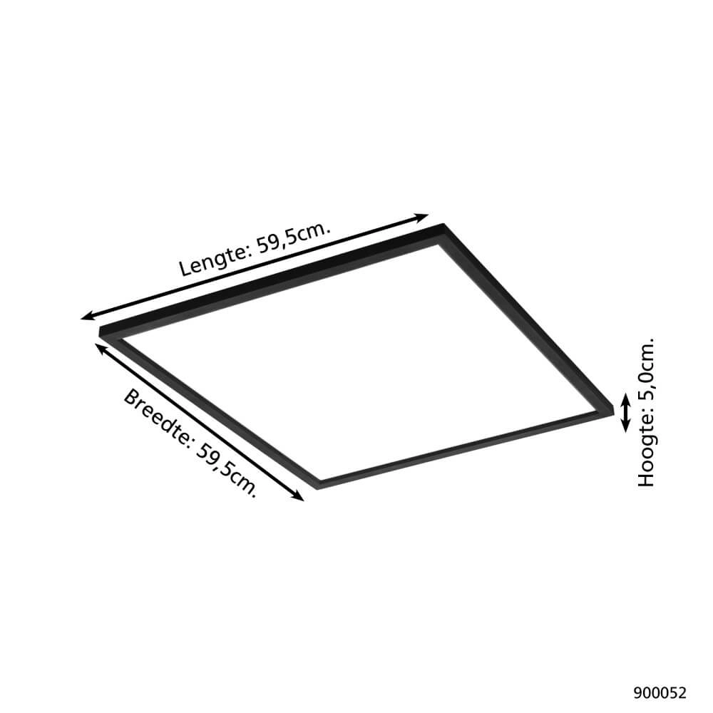 Ceiling light Zigbee Salobrena-Z 59.5x59.5cm black Eglo 9008606221882