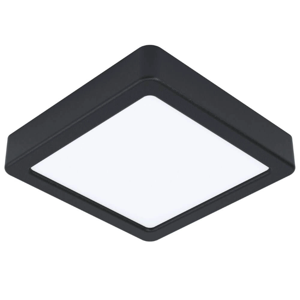 Black ceiling lamp Fueva 5 16 by 16cm