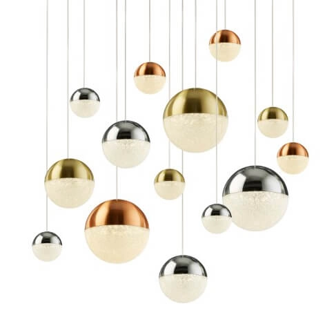 Large pendant lamp Planets 70cm - 14-lights Searchlight 5053423159881