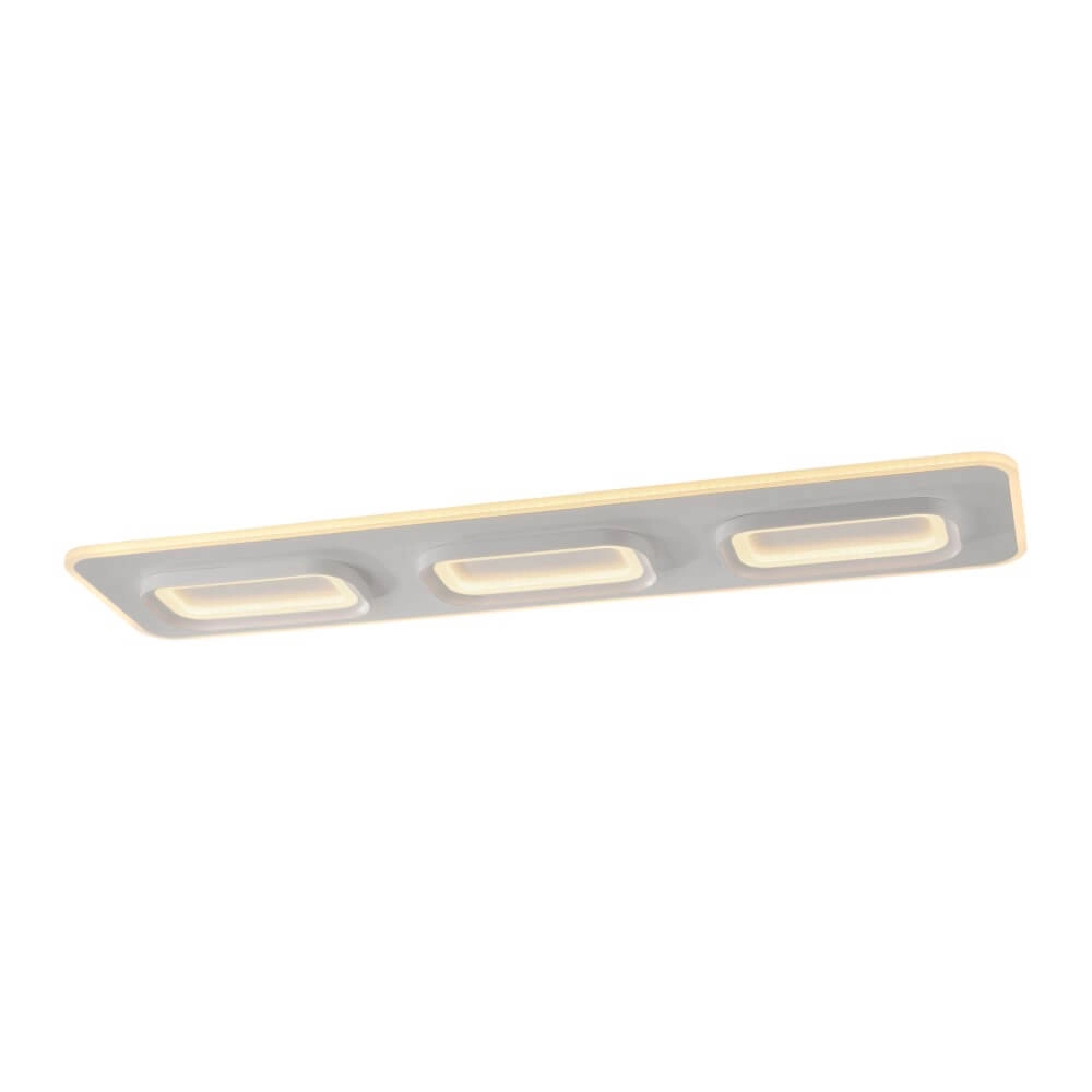 White ceiling lamp Q-Kalina rectangular