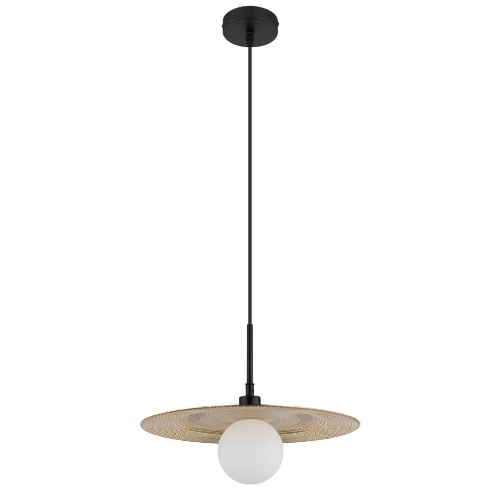 Golden pendant lamp Riga Ø 33cm Globo 9007371459018