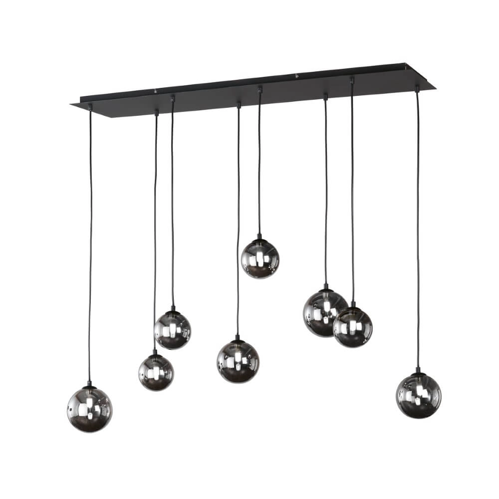 8-light hanging lamp Bala black