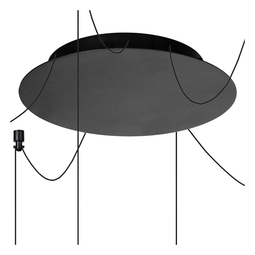 6-light pendant lamp Lorenz Design black Lucide 5411212740700