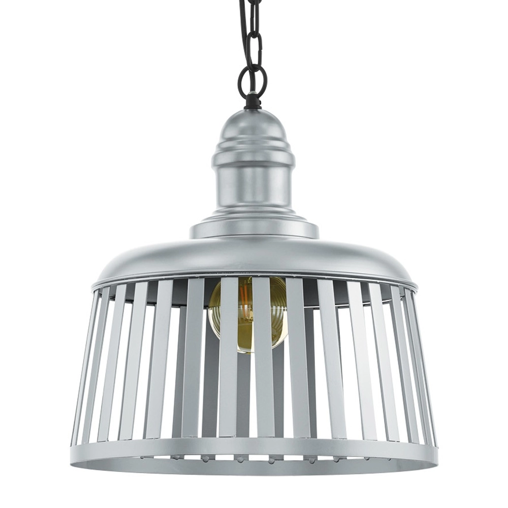 Pendant lamp Wraxall 1 black with silver grey Eglo 9002759330255