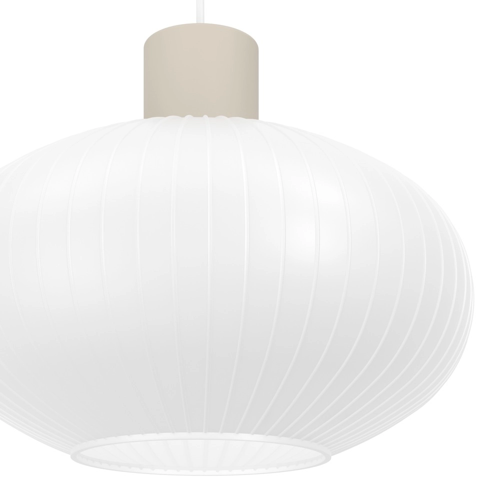 Design pendant lamp Dasmina sand brown with white Ø 25cm