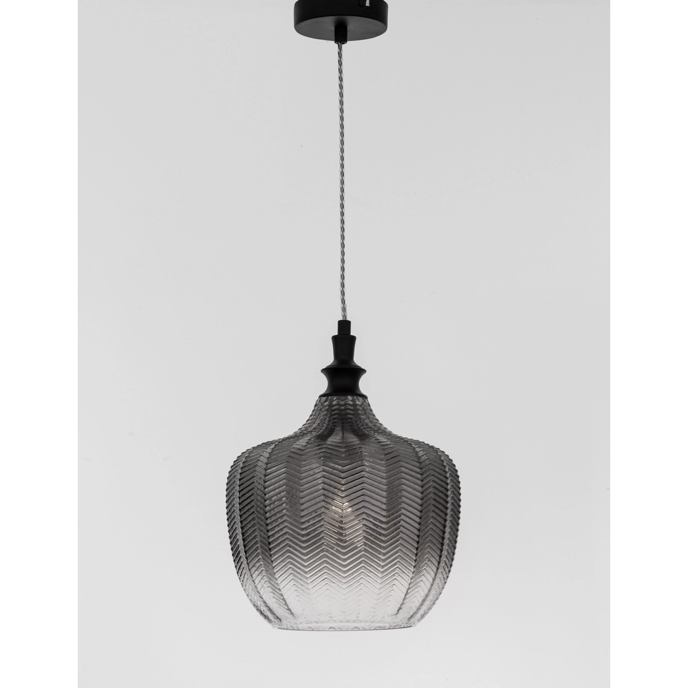Pendant lamp Loni smoke glass