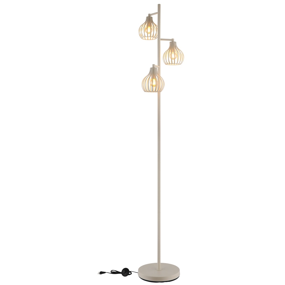 3-light floor lamp Mateo cream Globo 9007371572236