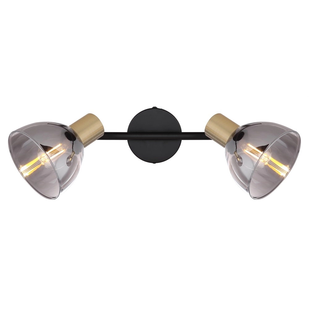 Design ceiling lamp Jay 2-light black with smoke Globo 9007371396399