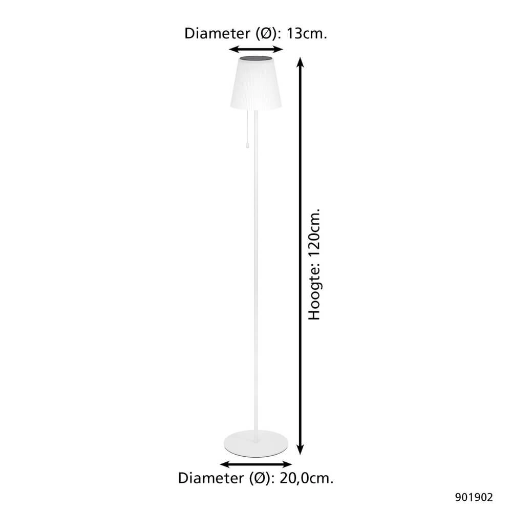 Terrace lamp Scordiano White with solar Eglo 9008606355143