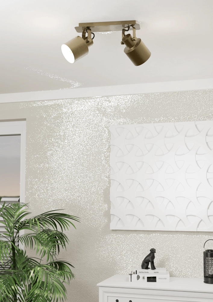 Brass ceiling spot Southery 2-light Eglo 9002759438180