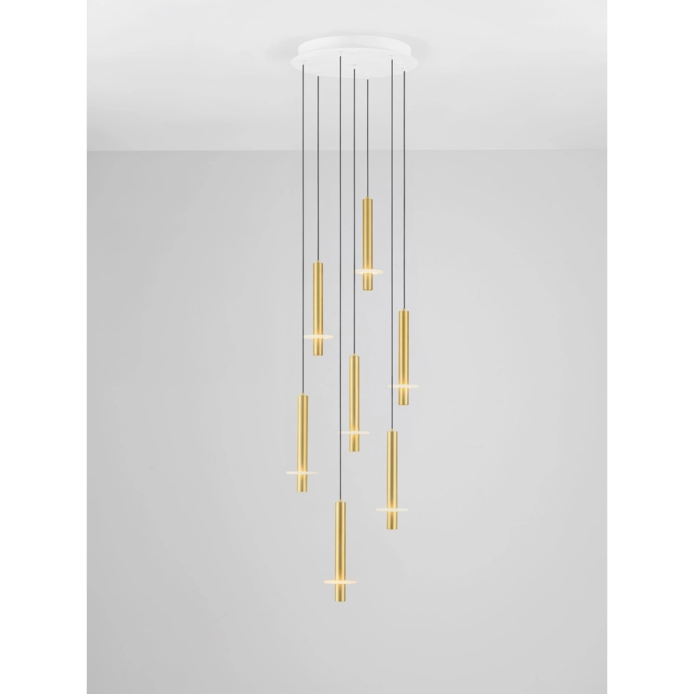 Design pendant lamp Noemi gold with white Ø 47cm Lyora 5212063503311