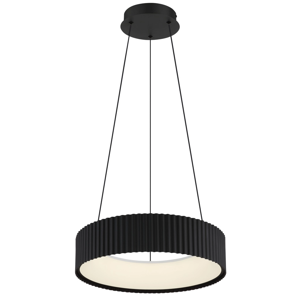Design pendant lamp Kemp black Ø 46cm Globo 9007371569274