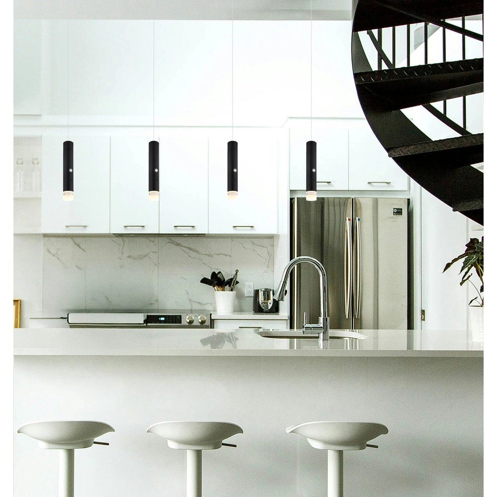 Sleek pendant lamp Pelo Black Globo 9007371575343
