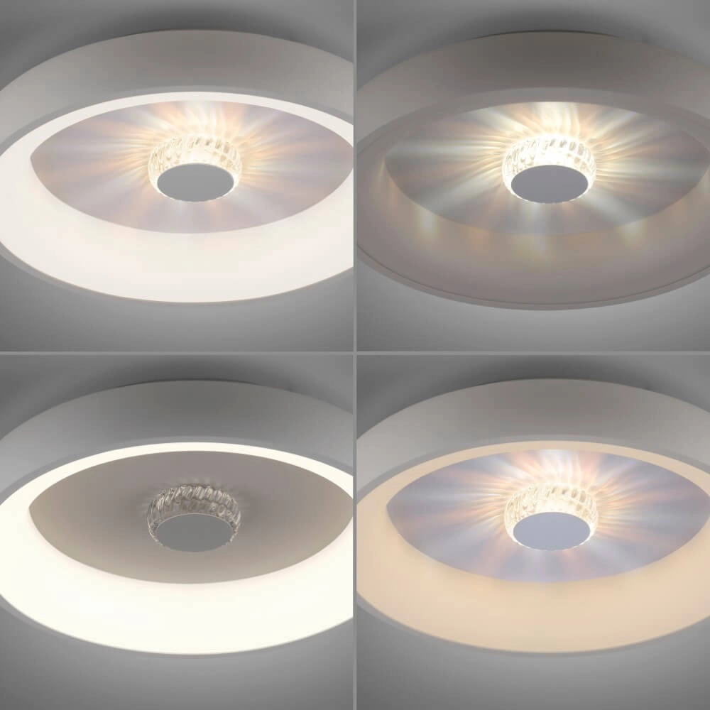 Round ceiling lamp Vertigo white Ø 46,5cm Just Light 4043689994709