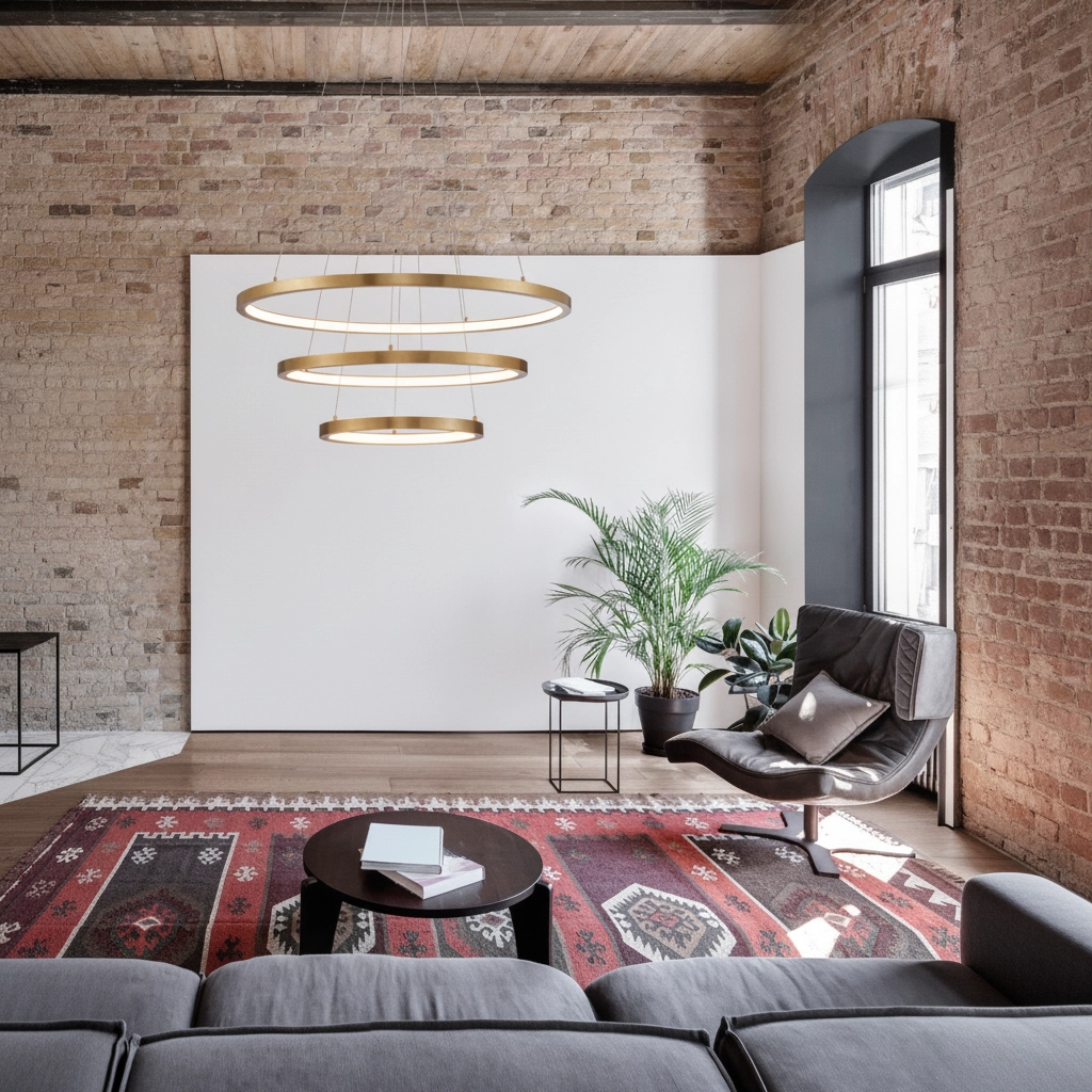 Golden pendant lamp Empatia Design Triple