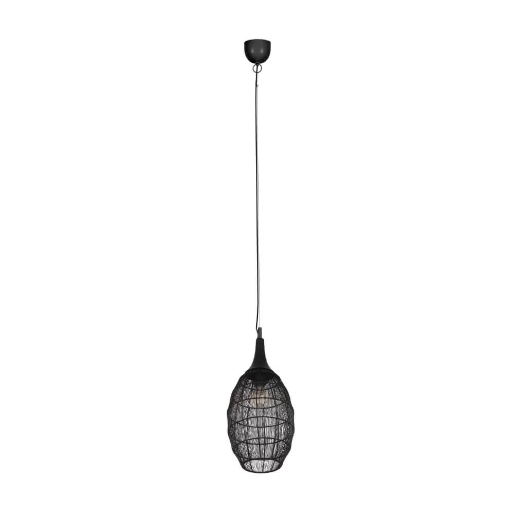 Oval pendant lamp Soraya Ø 26cm - black Trio 4017807617436