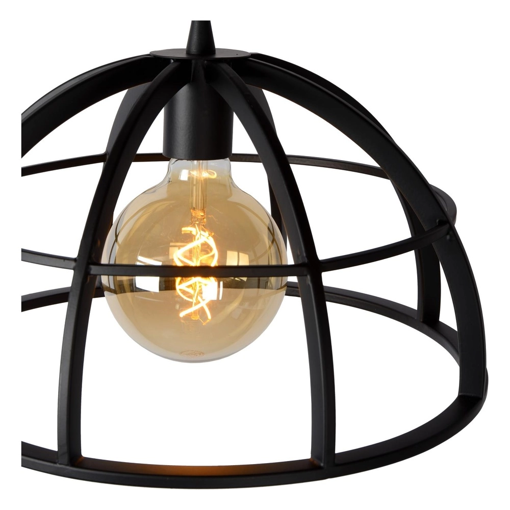 2-light pendant lamp Dikra Industrial Black Lucide 5411212761019