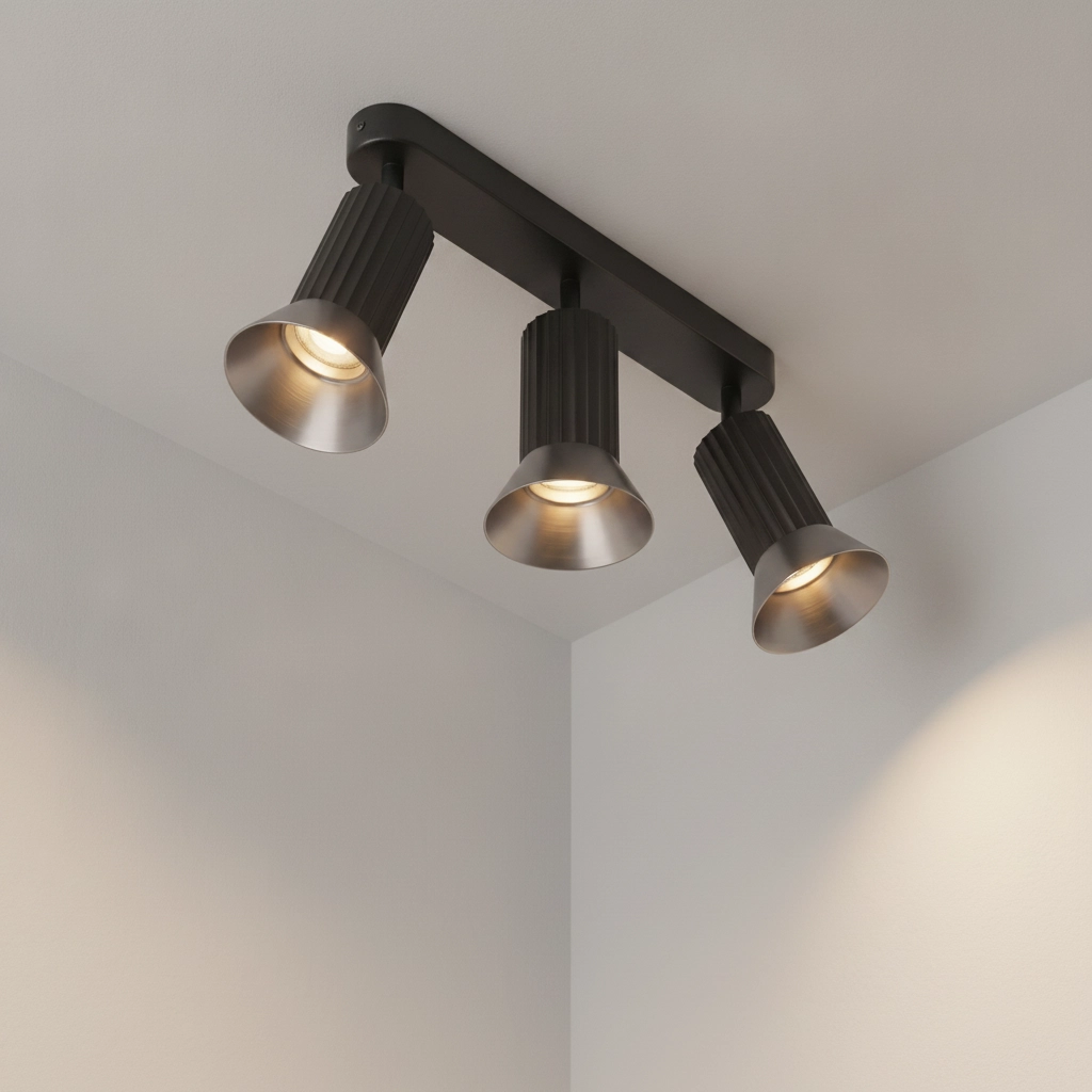 Ceiling lamp Luvia 3-light black with bronze