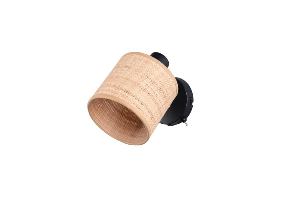 Black wall lamp Aimee with cream cap Trio 4017807637335