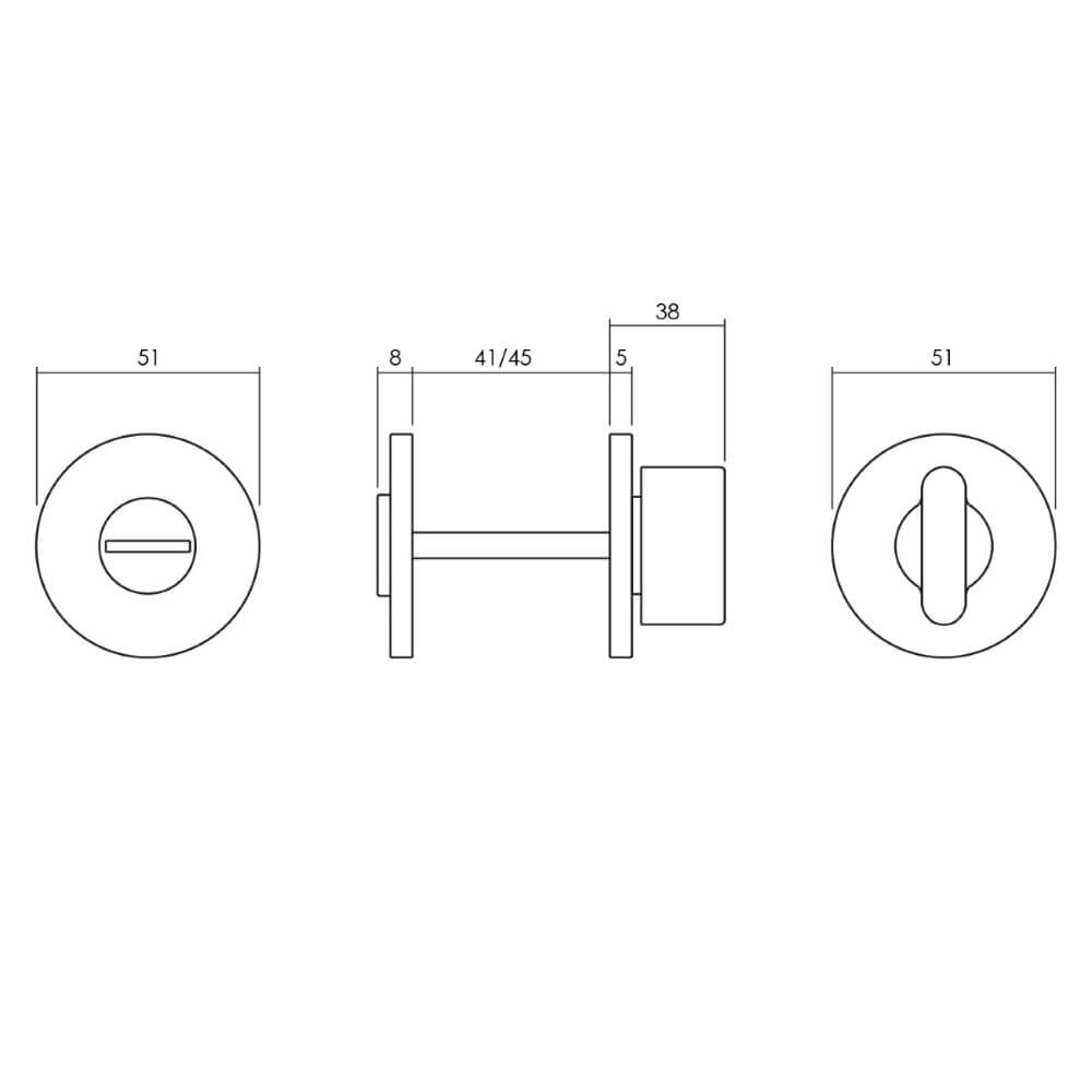 Toilet closure round Tira anthracite Olivari 8714186482124