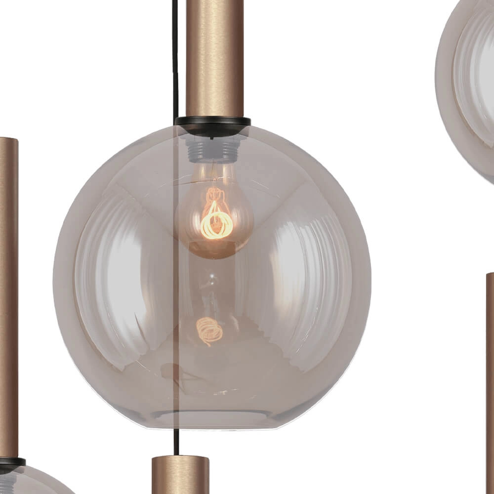 Vide hanging lamp Bella 2 5 lights with gold lenses Masterlight 8718121340685