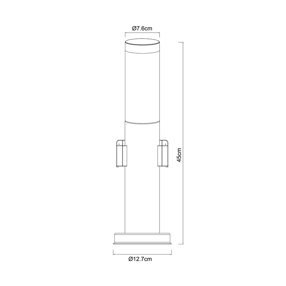 Garden lamp Boston Stainless steel with socket Globo 9007371123926