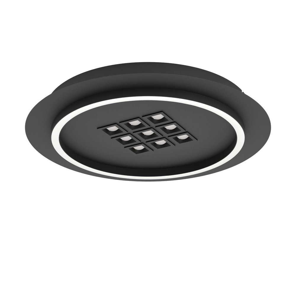 Modern led ceiling light Balazote Ø 38cm - black