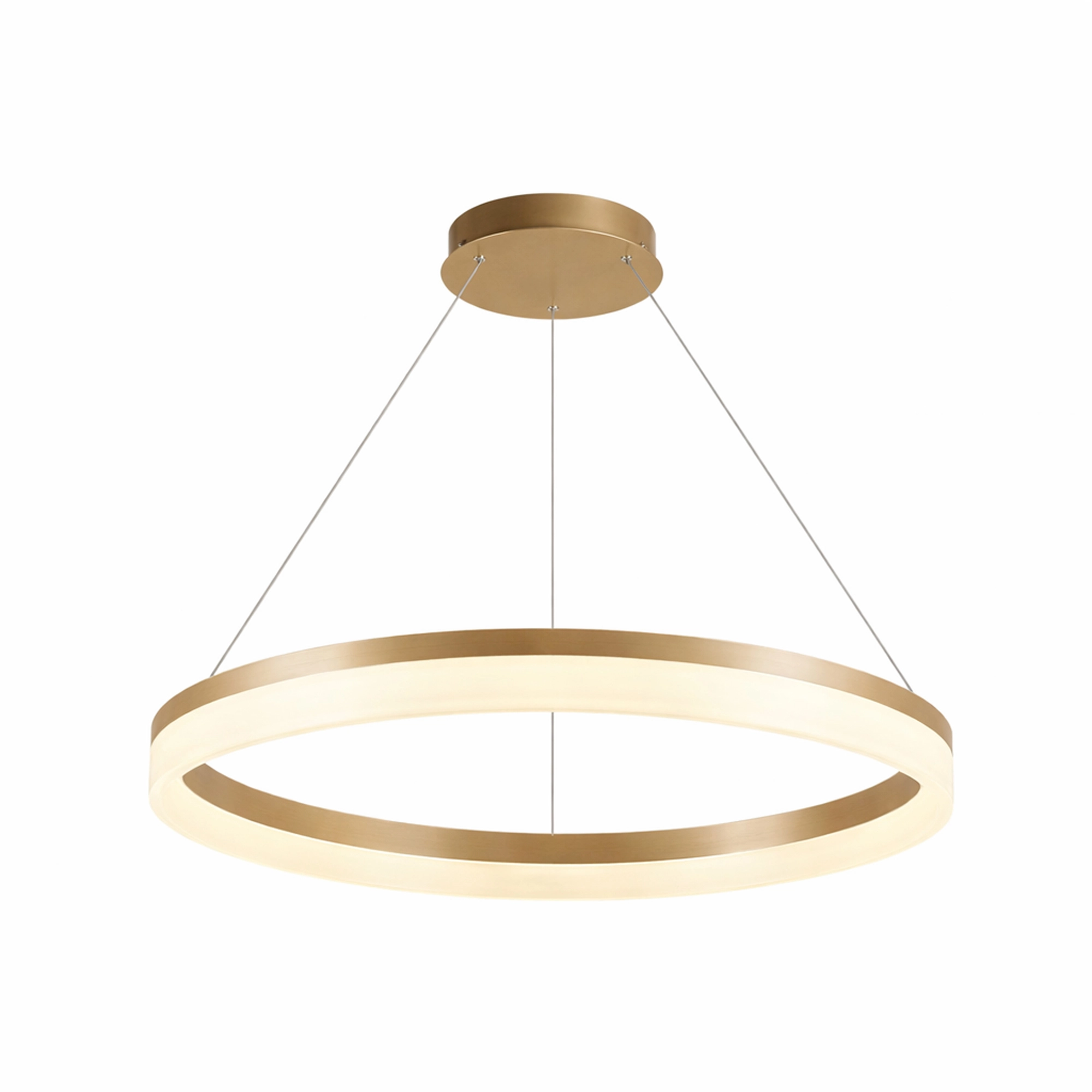 Sleek pendant lamp Ara Ø 60cm gold