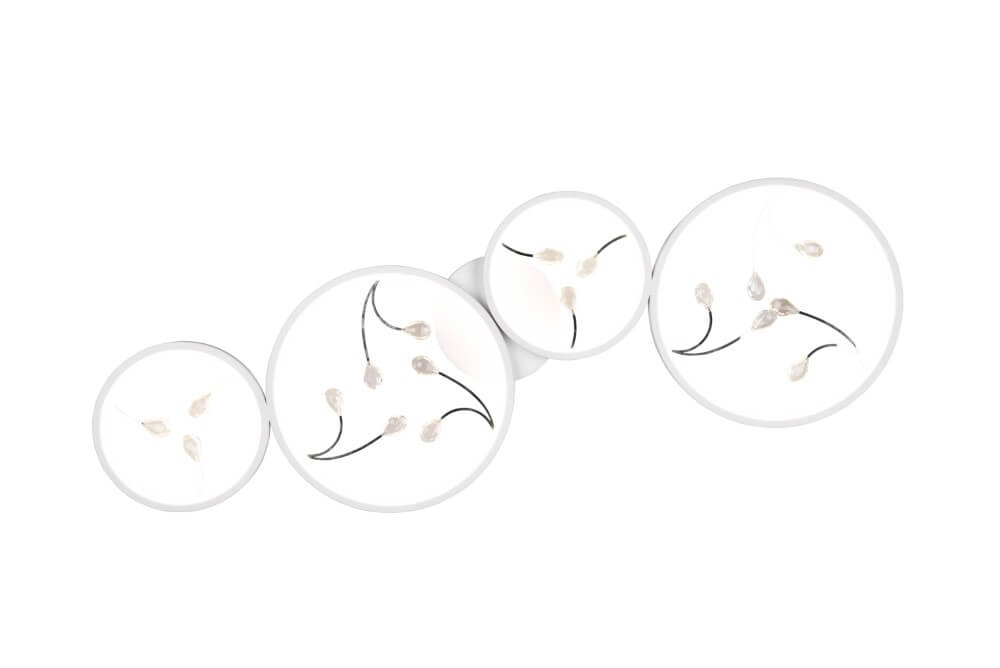 White LED ceiling light Groovy 4-light Trio 4017807541908