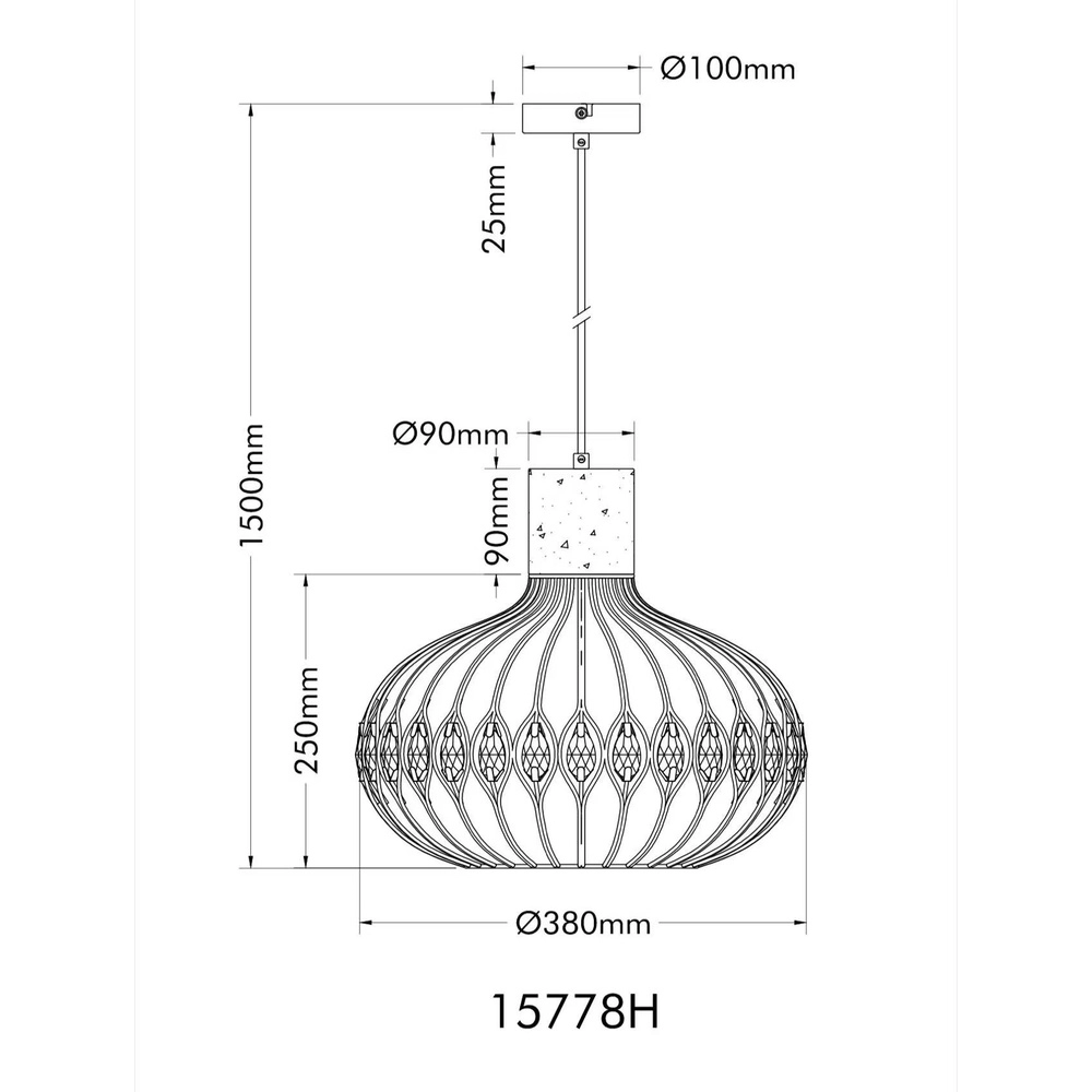 Pendant lamp Dorthy Country Black Globo 9007371578061