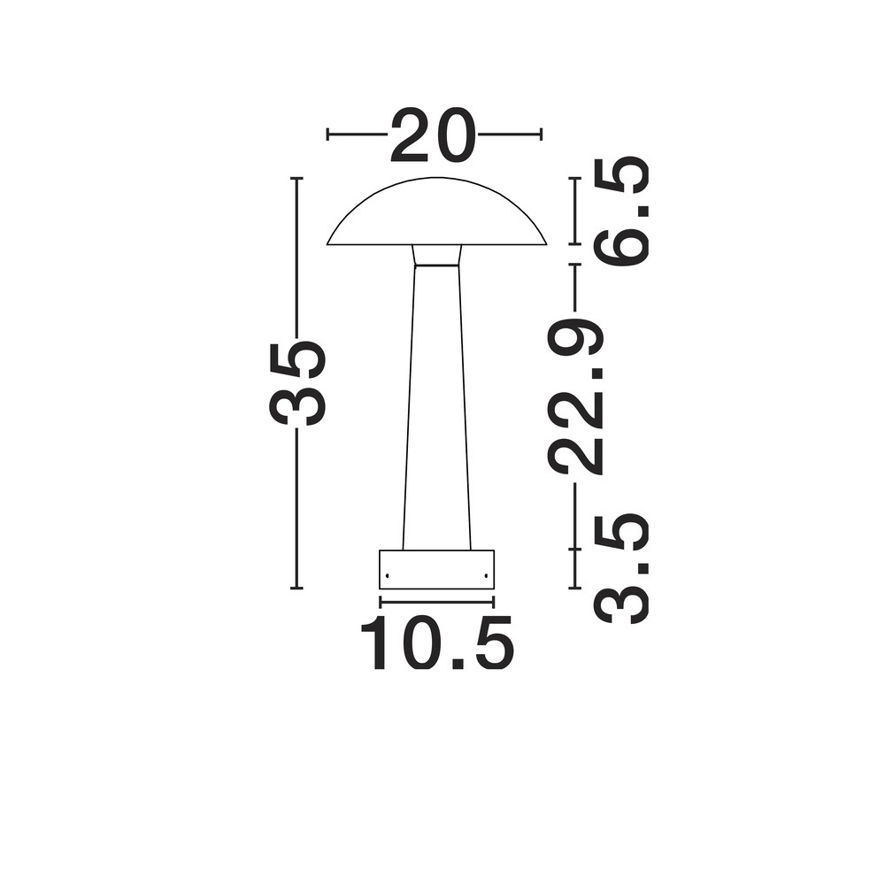 Round garden lamp Tura concrete grey 35cm Lyora 5212017454638