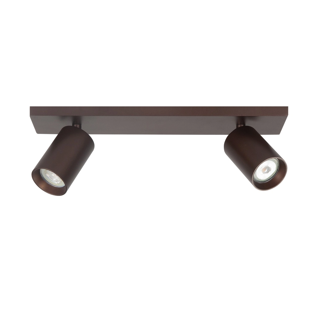 Surface-mounted spot Mila 2-light straight chocolate