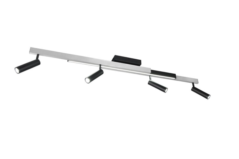 4-light LED spot Zeno metal with black Trio 4017807614619