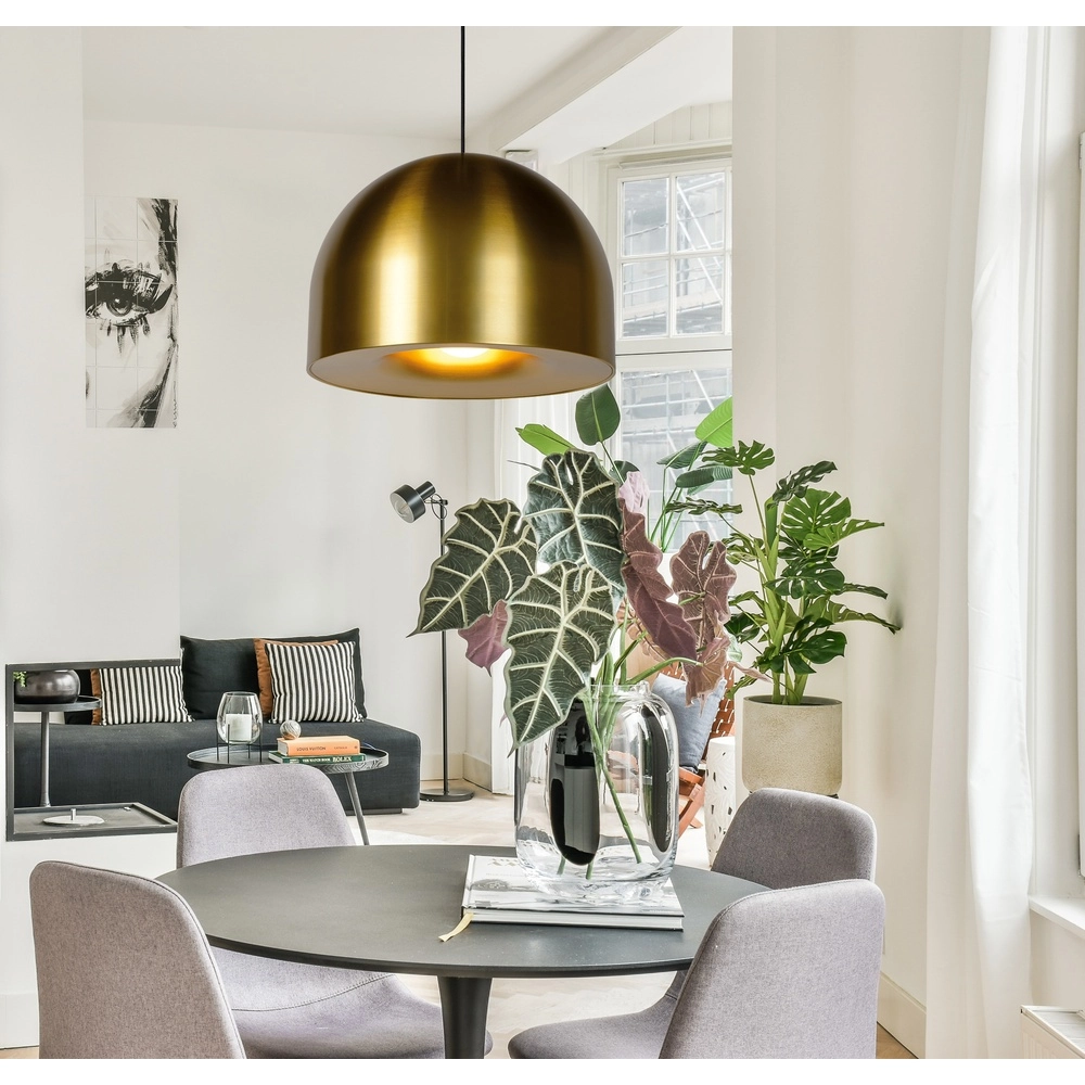 Modern Brass Pendant Lamp Akron Ø 50cm - 1x E27 Premium by Lucide 5411212202086